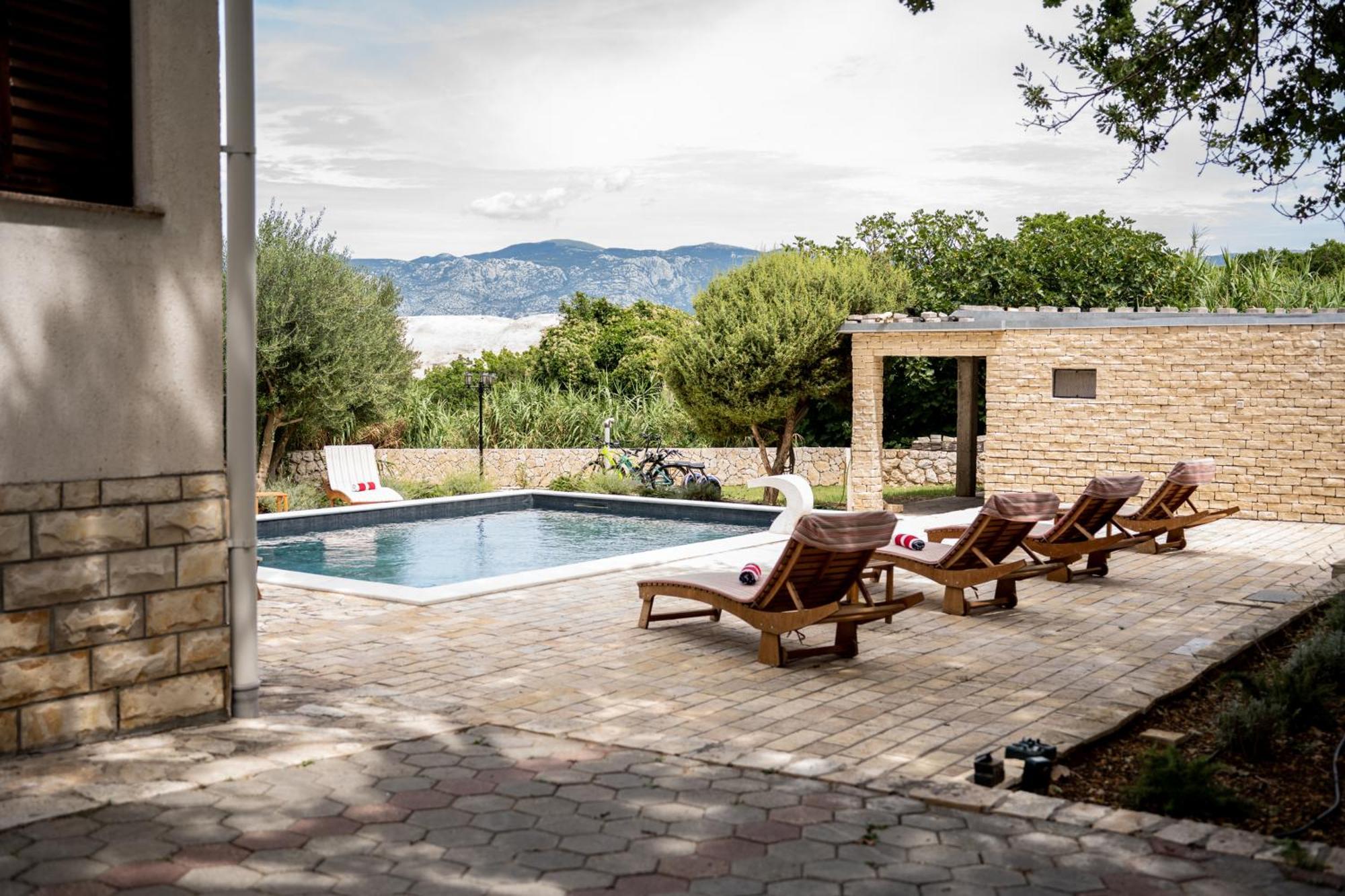 Villa Pag Dubrava Relax With Pool Bosana エクステリア 写真