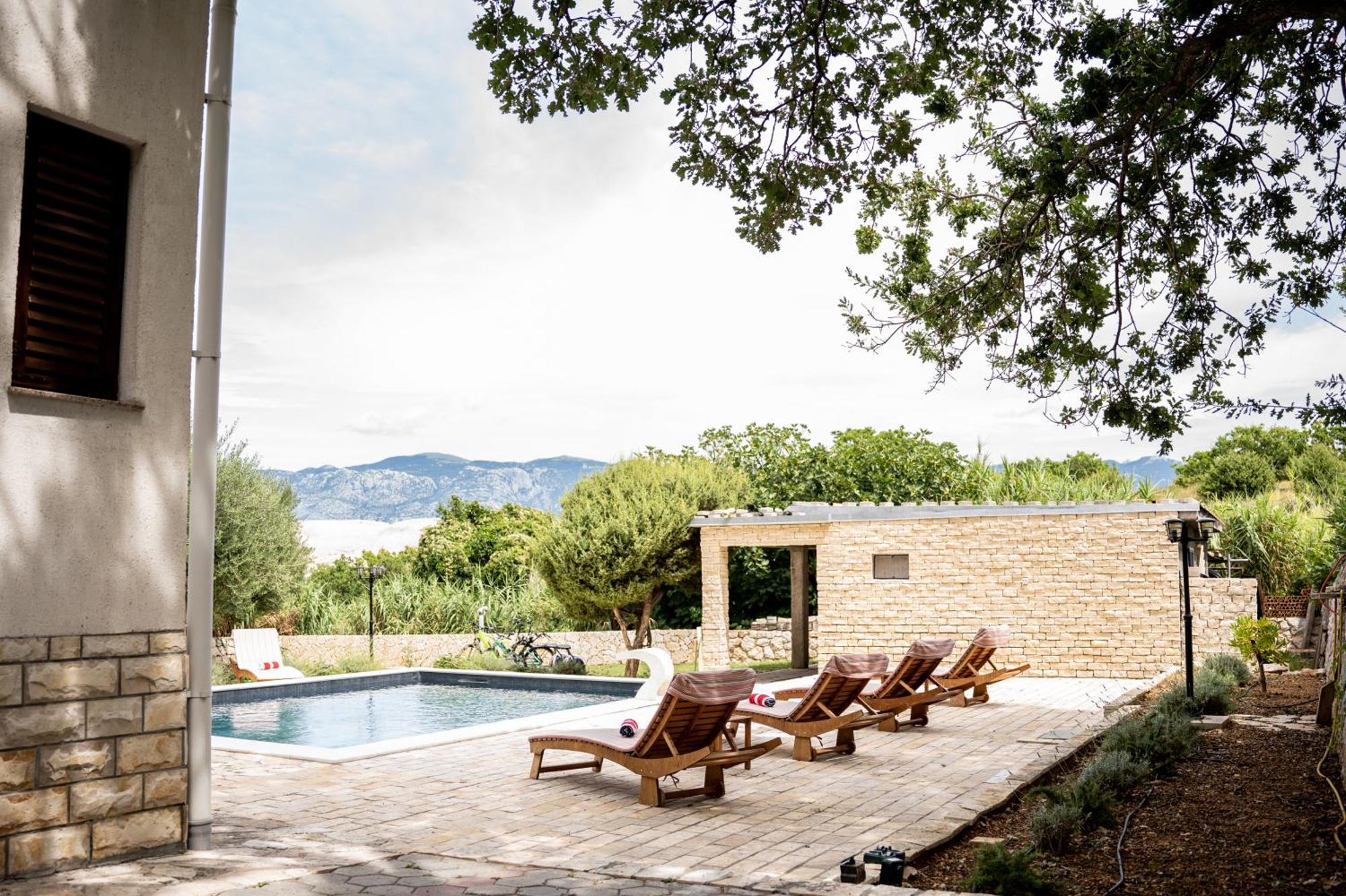 Villa Pag Dubrava Relax With Pool Bosana エクステリア 写真