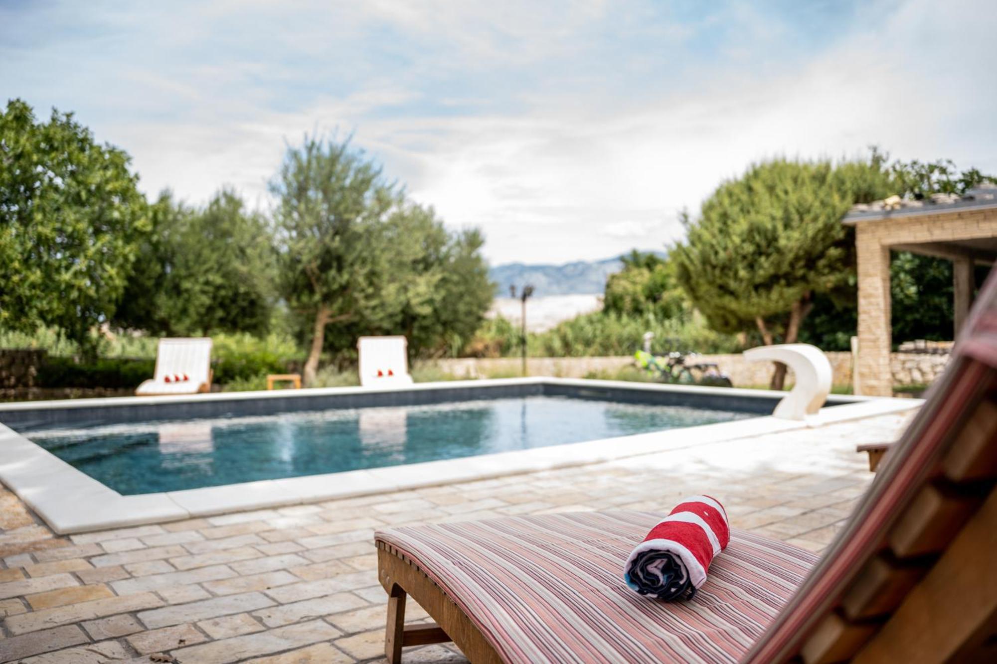 Villa Pag Dubrava Relax With Pool Bosana エクステリア 写真